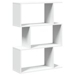 vidaXL Bibliothèque séparateur de pièce à 3 niveaux Blanc 70 x 24 x 97 cm Bois d'ingénierie