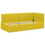 vidaXL Cadre de lit d'angle avec matelas 2 pc Jaune 90 x 190 cm