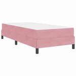 vidaXL Lit boxspring avec matelas Rose 90 x 190 cm Velours
