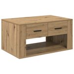 vidaXL Table basse Chêne artisanal 80 x 50 x 40 cm Bois d'ingénierie
