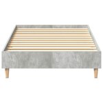 vidaXL Cadre de lit Gris béton Bois d'ingénierie