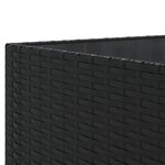 vidaXL Salon de jardin 8 Pièces avec coussins noir résine tressée