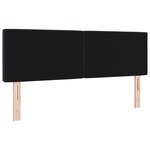 vidaXL Tête de lit LED avec boutons en cristal  noir  80 cm en velours