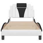 vidaXL Cadre de lit Viana sans matelas blanc et noir 80x200 cm similicuir