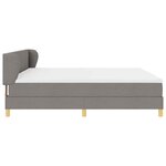 vidaXL Lit à Ressorts avec Matelas Crème 90x200 cm Tissu Taupe