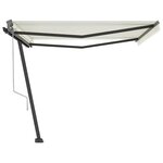 vidaXL Auvent automatique sur pied 400x300 cm Crème