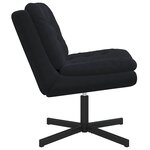 vidaXL Fauteuil relaxant pivotant Autre Noir 63 x 75 x 76 cm Velours
