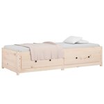 vidaXL Lit de jour 75x190 cm Petit simple Bois de pin massif