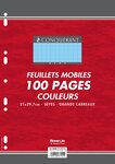 Feuillets mobiles 21x29 7 cm 100 pages grands carreaux bleus 80g CONQUÉRANT