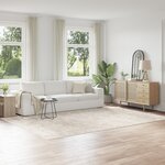 Tapis shaggy vidaXL avec support en latex Crème 240x340 cm