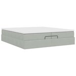 vidaXL Cadre de lit ottoman avec matelas gris clair 200x200 cm velours