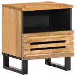 vidaXL Tables de chevet 2 Pièces 40x34x46 cm bois massif de manguier brut