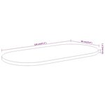 vidaXL Dessus de table 120x60x3 8 cm ovale bois massif d'acacia