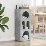 vidaXL Buffet Gris béton 40 x 35 x 100.5 cm Bois d'ingénierie