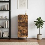 vidaXL Armoire à tiroirs Chêne fumé 33 x 34 5 x 89 5 cm