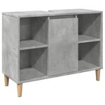 vidaXL Armoire salle de bain gris béton 80x33x60cm bois d'ingénierie