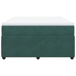 vidaXL Sommier à lattes de lit et matelas Vert foncé 140x190cm Velours