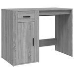 Bureau table poste de travail meuble d'ordinateur informatique étude sonoma 100 x 49 x 75 cm bois d'ingénierie gris 02_0023936