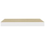 vidaXL Étagère murale flottante chêne et blanc 50x23x3 8 cm MDF