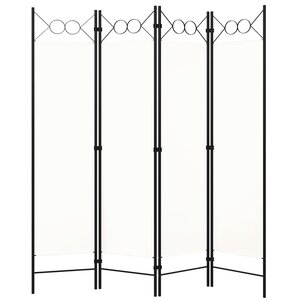 vidaXL Cloison de séparation 4 panneaux blanc 160x180 cm