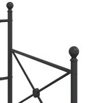 vidaXL Lit de jour sans matelas noir 75x190 cm acier