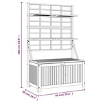 vidaXL Boîte de rangement et treillis Gris 99x50x160 cm Acacia massif