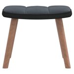 vidaXL Chaise à bascule avec repose-pied Gris foncé Velours et PVC