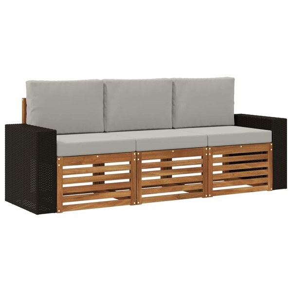 vidaXL Ensembles de canapés 3 pc Bois d'Acacia Massif