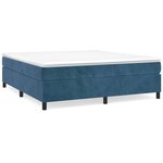 vidaXL Cadre de lit Bleu foncé 160x200 cm Velours