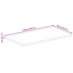 vidaXL Dessus de table rectangulaire bois massif de manguier brut