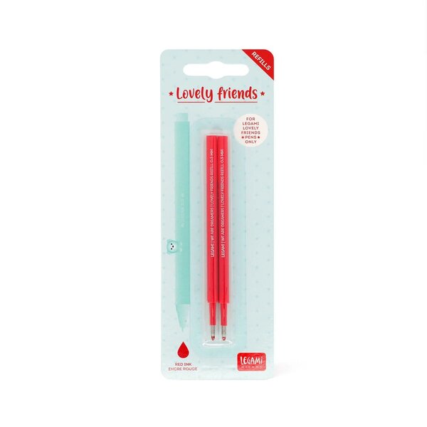 Legami REFCPP0003 - Set de 2 recharges pour stylo à encre gel - Lovely Friends