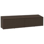 vidaXL Boîte de rangement de jardin marron 220x50x58 cm résine tressée