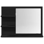 vidaXL Miroir de salle de bain chêne noir 60x10 5x45cm bois ingénierie