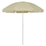 vidaXL Parasol de plage jaune sable 240 cm