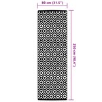 vidaXL Tapis d'extérieur gris 80x250 cm PP