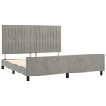 vidaXL Cadre de lit sans matelas gris clair velours