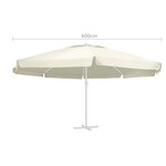 vidaXL Tissu de remplacement pour parasol d'extérieur Sable 610 cm