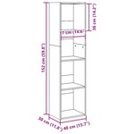 vidaXL Bibliothèque vieux bois 40x30x152 cm bois d'ingénierie