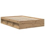 vidaXL Cadre de lit sans matelas chêne artisanal 140x190 cm