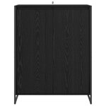 vidaXL Cabinet à chaussures avec stockage Chêne noir 79 x 36 x 100 cm