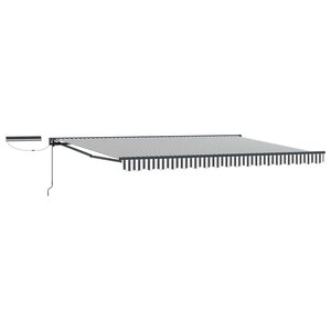 vidaXL Auvent rétractable électrique Anthracite et blanc 5 × 3 5 m