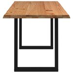 vidaXL Table à manger et bord naturel bois massif chêne rectangulaire
