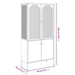 vidaXL Buffet haut noir 90x40x180 cm verre et acier