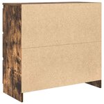 vidaXL Buffet chêne fumé 80x35x76 cm bois d'ingénierie