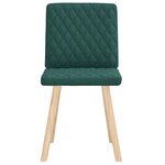 vidaXL Chaises à manger lot de 2 vert foncé tissu