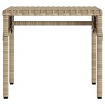 vidaXL Chaises longues lot de 2 avec auvents et table beige poly rotin