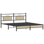 vidaXL Cadre de lit sans matelas chêne marron 183x213 cm