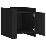 vidaXL Table de chevet noir 45x50x50 cm bois d’ingénierie