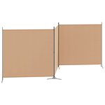 vidaXL Paravent 4 panneaux Beige 525 x 180 cm Tissu