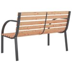 vidaXL Banc de jardin 120 cm Bois et fer